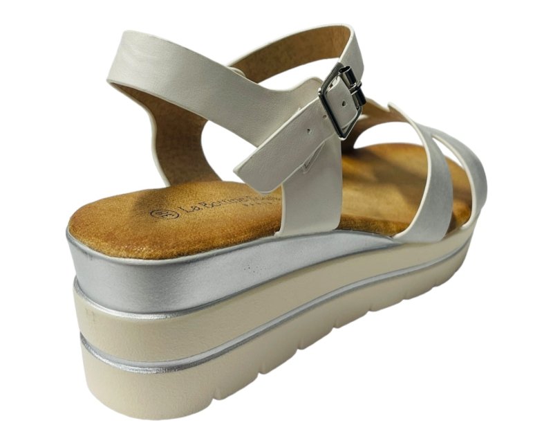 Faux Leather Ankle Strap Padded Wedge Sandals - Sandals - British D'sire