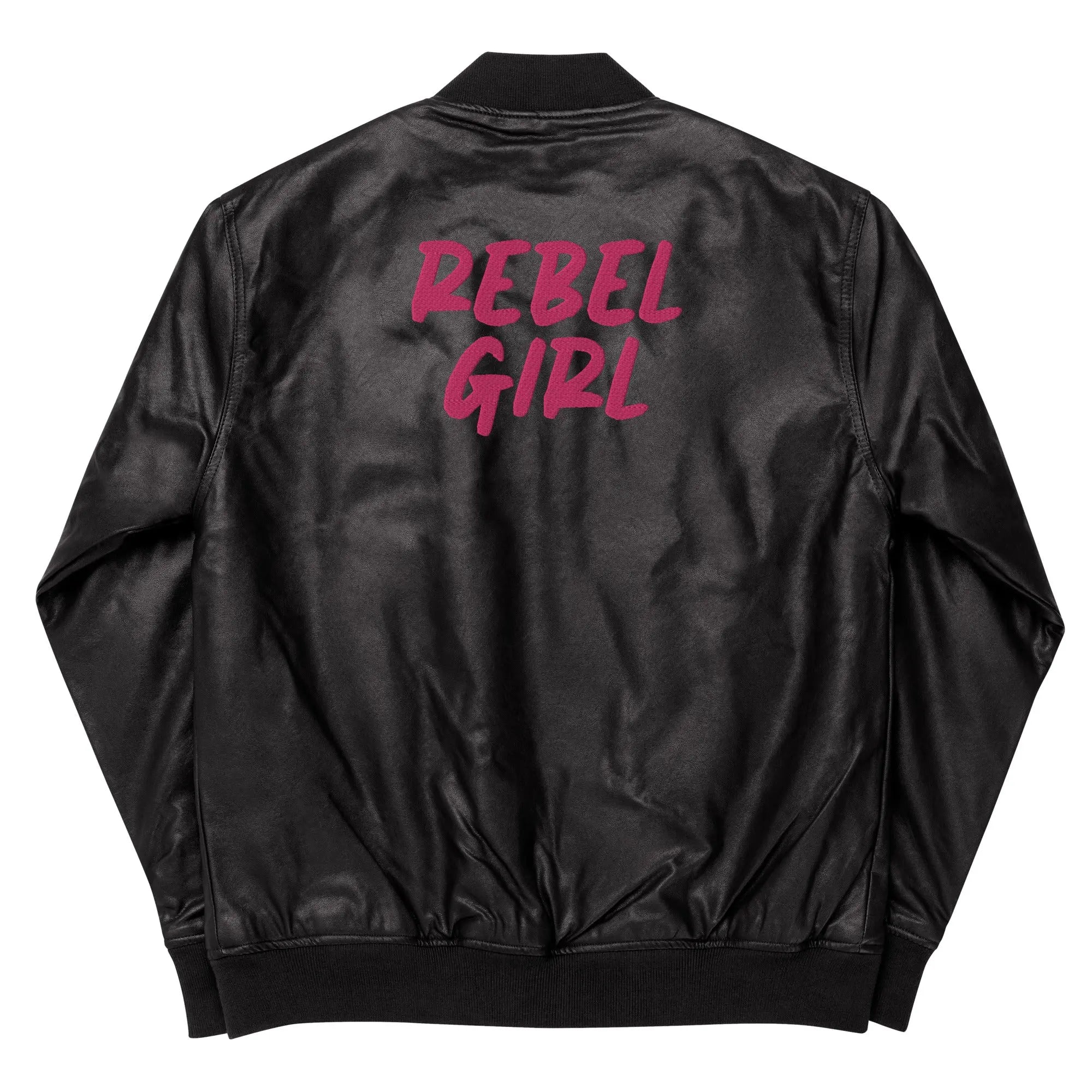 REBEL GIRL Leather Bomber Jacket Maiden-Art