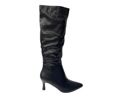 Faux Leather Knee High Zip Boots - Boots - British D'sire