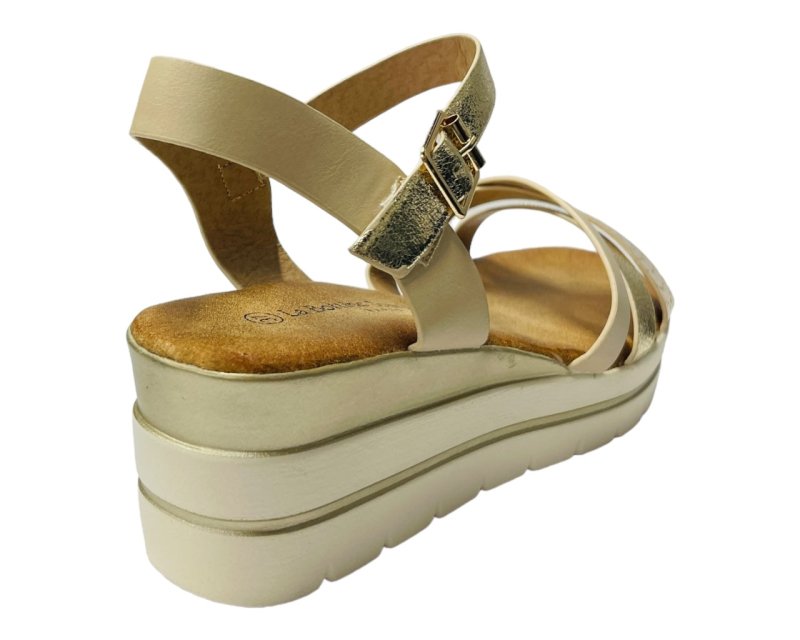 Faux Leather Padded Ankle Strap Wedge Sandals - Sandals - British D'sire