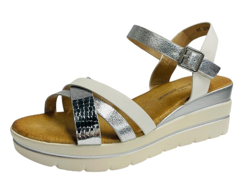 Faux Leather Padded Ankle Strap Wedge Sandals - Sandals - British D'sire