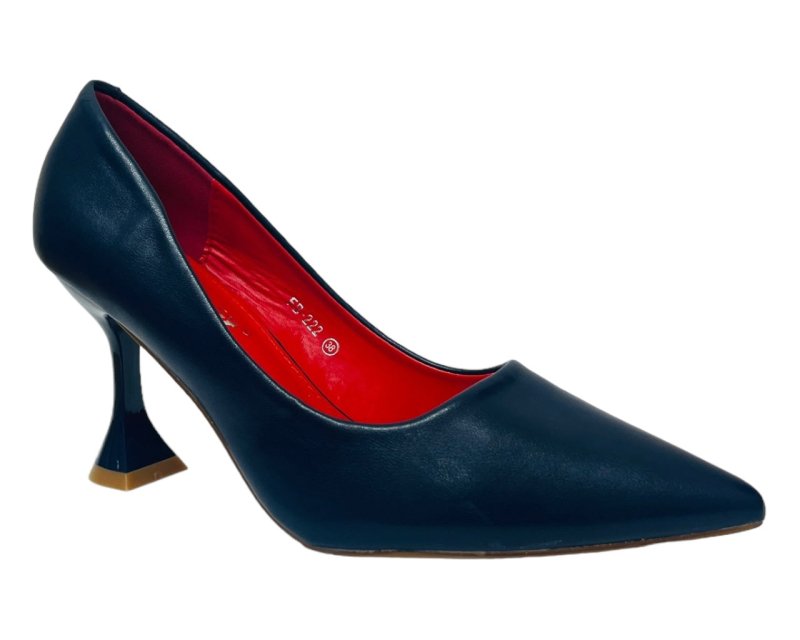 Faux Leather Spool Heel Court Shoes - Court Shoes - British D'sire