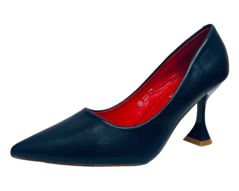 Faux Leather Spool Heel Court Shoes - Court Shoes - British D'sire