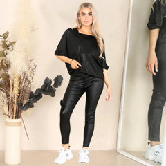 Faux Leather Trousers - Trouser - British D'sire