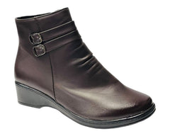 Faux Leather Zip Ankle Boots - Boots - British D'sire