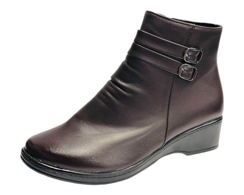 Faux Leather Zip Ankle Boots - Boots - British D'sire