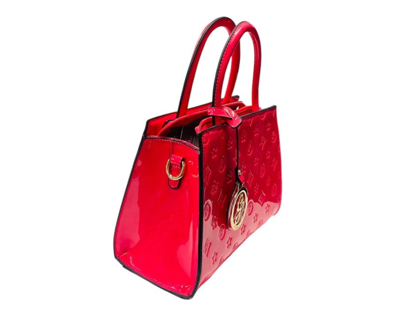 Faux Patent Handbag Tote Bag - Bags - British D'sire