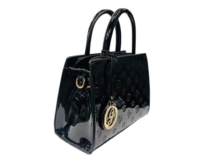 Faux Patent Handbag Tote Bag - Bags - British D'sire