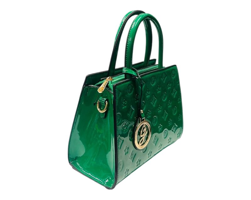 Faux Patent Handbag Tote Bag - Bags - British D'sire