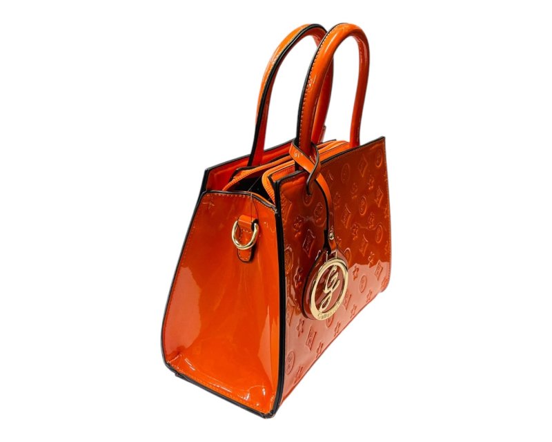 Faux Patent Handbag Tote Bag - Bags - British D'sire