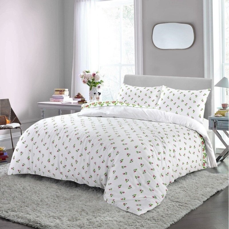 Flannelette 100% Brushed Cotton Duvet Quilt Cover Bed Set Double King Single - Home, Furniture & DIY:Bedding:Bedding Sets & Duvet Covers - British D'sire