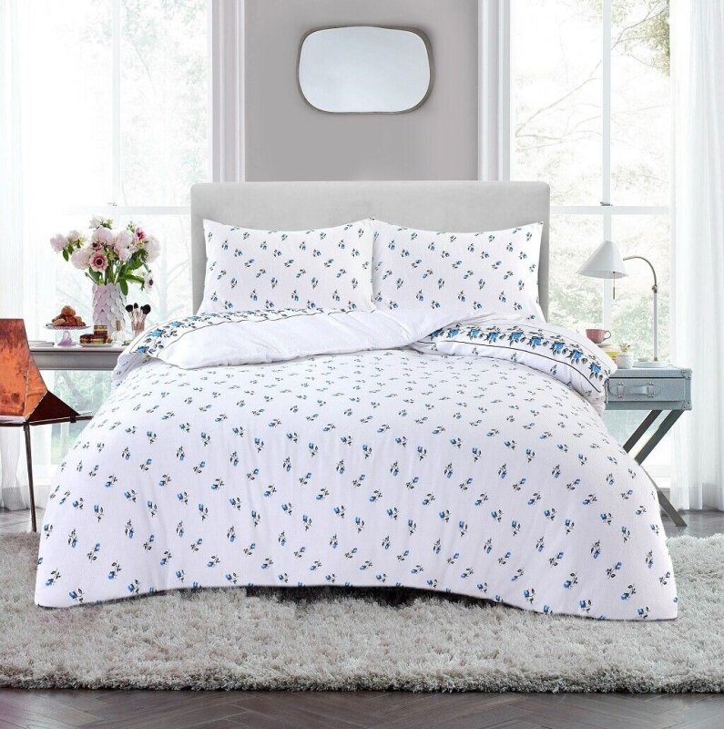 Flannelette 100% Brushed Cotton Duvet Quilt Cover Bed Set Double King Single - Home, Furniture & DIY:Bedding:Bedding Sets & Duvet Covers - British D'sire