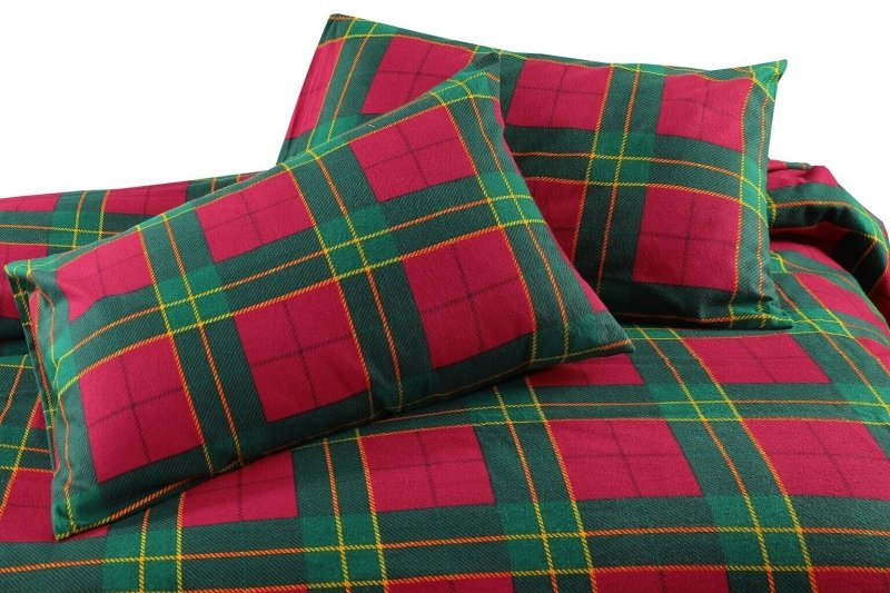 Flannelette Tartan Thermal 100% Brushed Cotton Quilt Duvet Cover Cosy Bed Set - Home, Furniture & DIY:Bedding:Bedding Sets & Duvet Covers - British D'sire