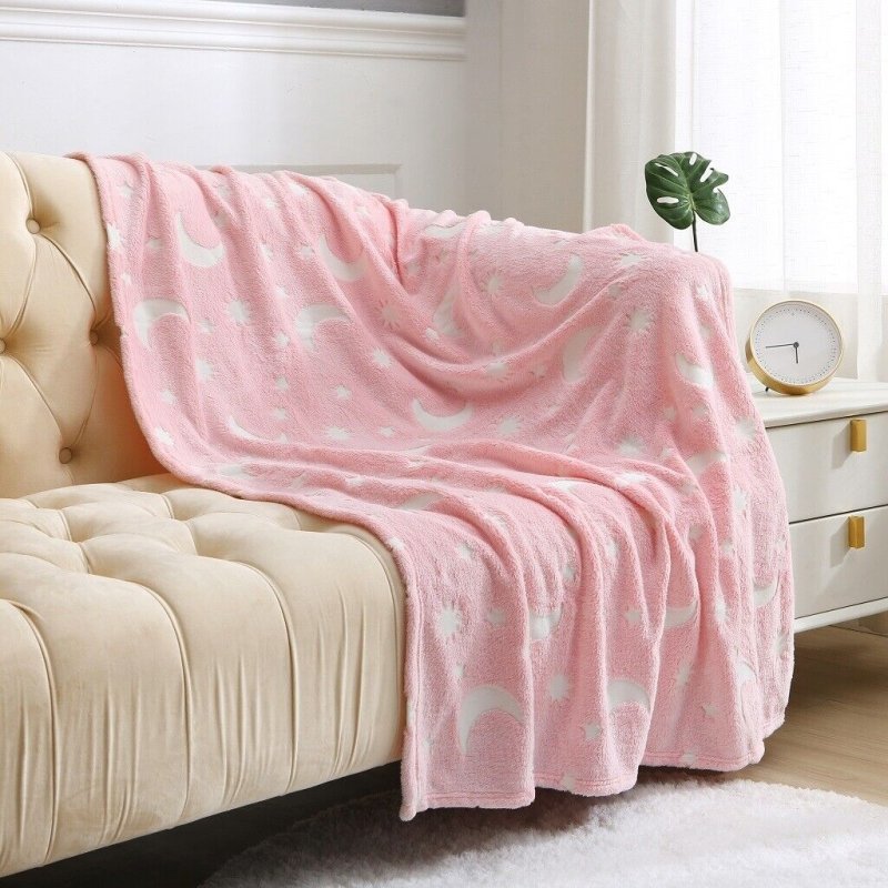 Fleece Blanket Glow in the Dark Large Sofa Throw Soft Warm Faux Fur Mink Kids - Home, Furniture & DIY:Children's Home & Furniture:Bedding:Blankets - British D'sire