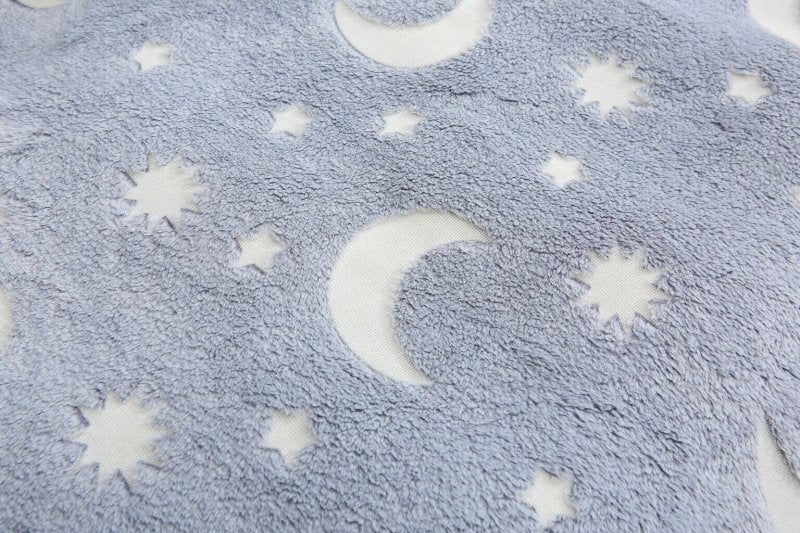 Fleece Blanket Glow in the Dark Large Sofa Throw Soft Warm Faux Fur Mink Kids - Home, Furniture & DIY:Children's Home & Furniture:Bedding:Blankets - British D'sire