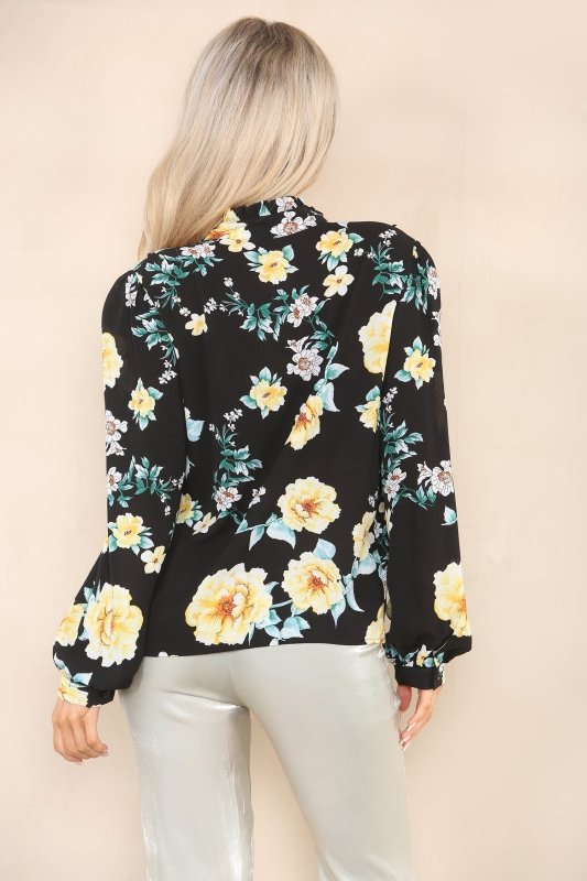 Floral Print Blouse - Top - British D'sire