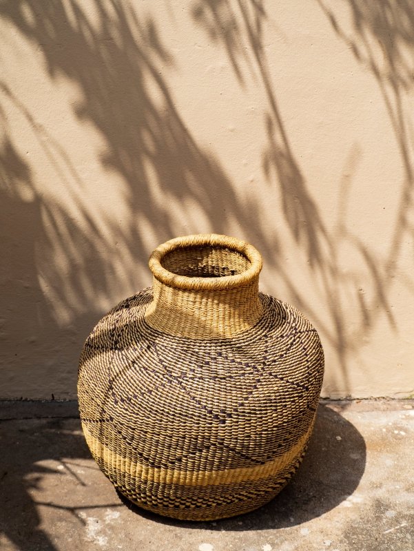 Flower Pot Black Pattern Basket - basket - British D'sire