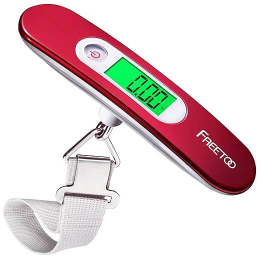 Freetoo Electronic Luggage Scales, Portable Digital Luggage Scales, Max 50 kg/110 lb (reads in lb/g/oz/kg) Electronic Scales, Tare Function, for Travel, Shopping, Post Office, Domestic and - Kids Accessories - British D'sire