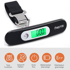 Freetoo Electronic Luggage Scales, Portable Digital Luggage Scales, Max 50 kg/110 lb (reads in lb/g/oz/kg) Electronic Scales, Tare Function, for Travel, Shopping, Post Office, Domestic and - Kids Accessories - British D'sire