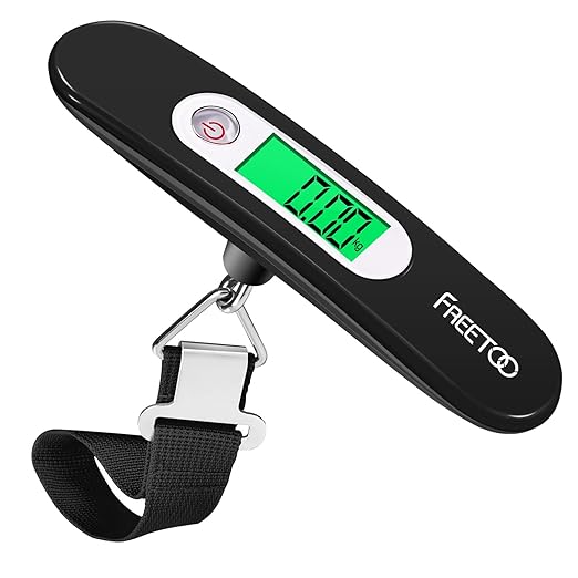 Freetoo Electronic Luggage Scales, Portable Digital Luggage Scales, Max 50 kg/110 lb (reads in lb/g/oz/kg) Electronic Scales, Tare Function, for Travel, Shopping, Post Office, Domestic and - Kids Accessories - British D'sire