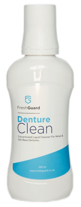 FreshGuard Denture Clean Concentrated Liquid Cleanser For Metal & Plastic Base Dentures - 3 Months Use - Oral Appliance Cleaner - British D'sire