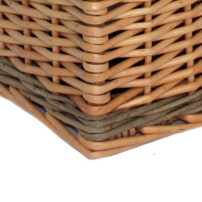 Full buff Unpeeled Wicker Drinks Basket - Drinks Baskets - British D'sire