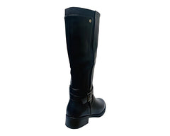 Full Zip Faux Leather Knee High Boots - Boots - British D'sire