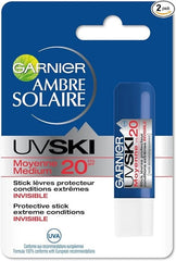 Garnier Ambre Solaire UV SKI Stick Protection Lèvres Invisible pour Haute Montagne - Lot de 2 - British D'sire