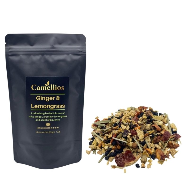 Ginger and Lemongrass Tea, Herbal Loose Leaf Tea - Tea & Infusions - British D'sire