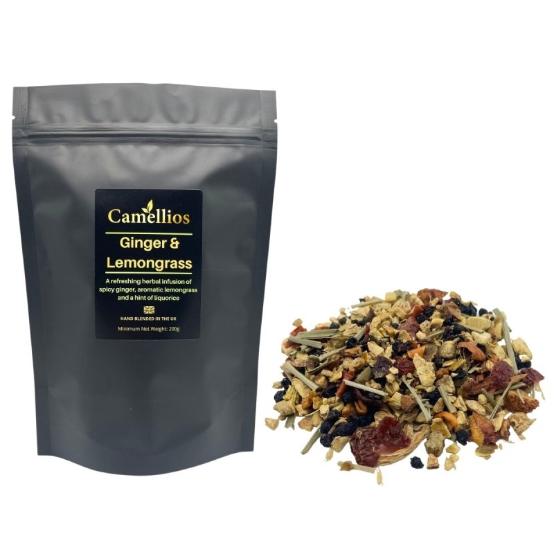 Ginger and Lemongrass Tea, Herbal Loose Leaf Tea - Tea & Infusions - British D'sire