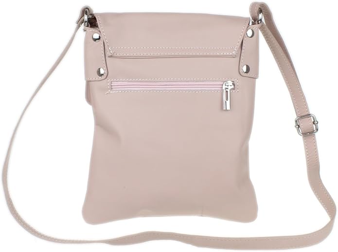 Girly Handbags Womens Italian Soft Leather Cross Body Shoulder Bag Flap Zipper - Handbags & Shoulder Bags - British D'sire