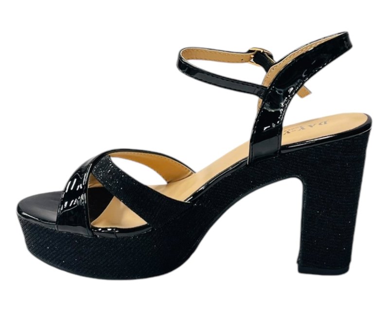 Glitter Block Heel Platform Shoes - Heels - British D'sire