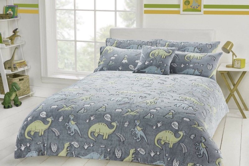 Glow In The Dark Teddy Fleece Duvet Cover Set - Home, Furniture & DIY:Bedding:Bedding Sets & Duvet Covers - British D'sire