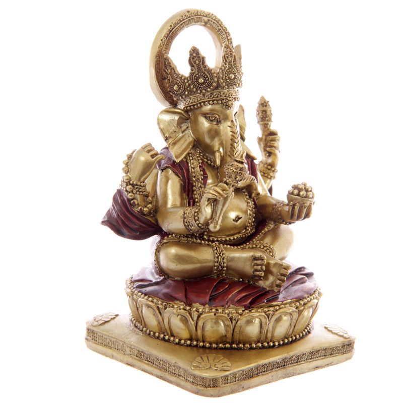 Gold and Red Ganesh Statue 14cm - British D'sire