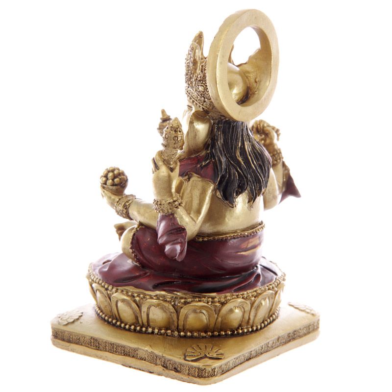 Gold and Red Ganesh Statue 14cm - British D'sire