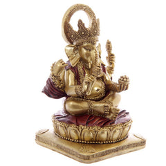 Gold and Red Ganesha Statue 14cm - British D'sire