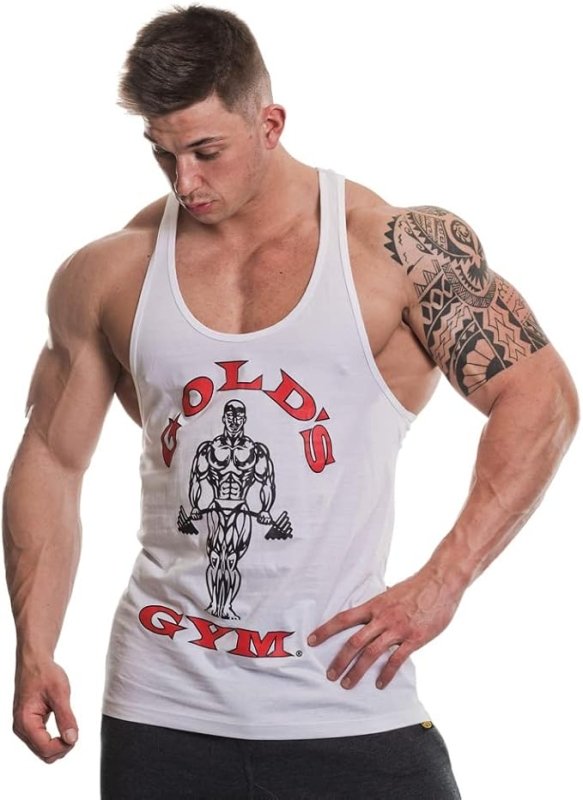 Gold's Gym GGVST003 Men's Muscle Joe Premium Stringer Vest - Sleeveless Tops - British D'sire