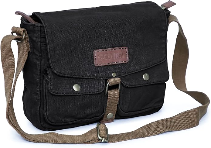 Gootium 30624 Vintage Canvas Messenger Bag Men's Shoulder Bag - Shoulder Bags - British D'sire