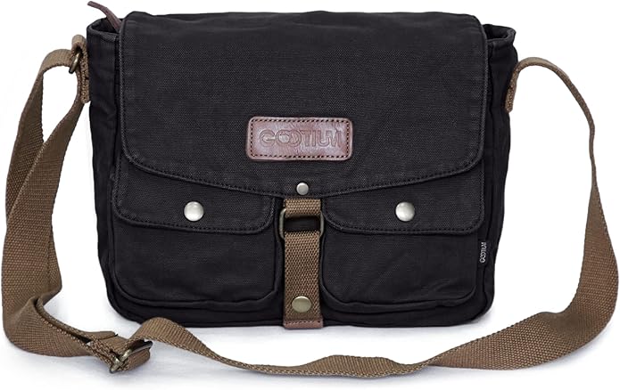 Gootium 30624 Vintage Canvas Messenger Bag Men's Shoulder Bag - Shoulder Bags - British D'sire