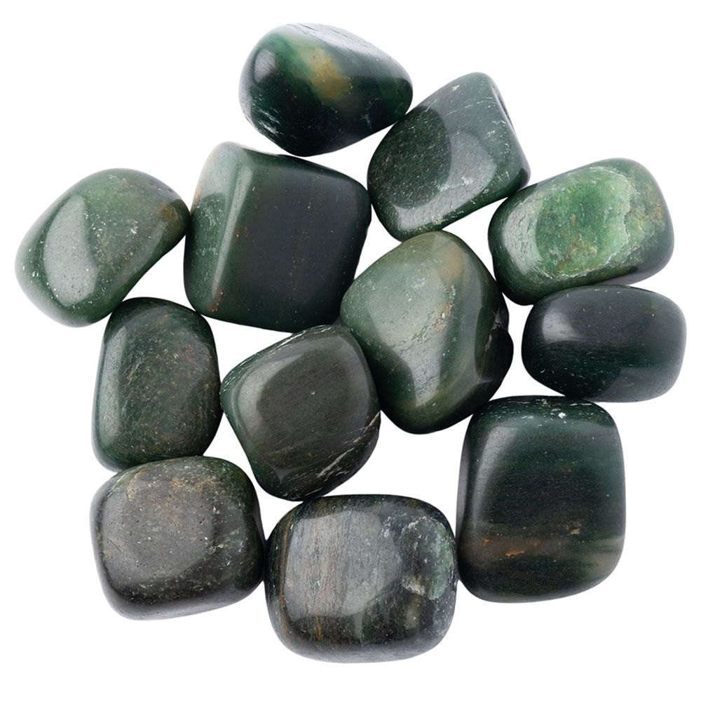 Green Aventurine Tumblestone Dark Medium 2-3cm