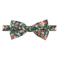 Green Floral Bow Tie - All Products - British D'sire