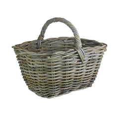 Grey Rattan Kindling Basket - Log Baskets - British D'sire