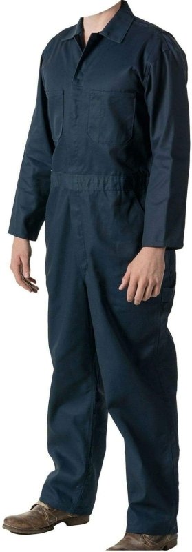 GRS Mens C2 Dark Navy Work Overall - Protective Coverall Workwear Boiler Suit for Mechanics Workshop Warehouse College Student Garages DIY - Dungarees & Coveralls - British D'sire