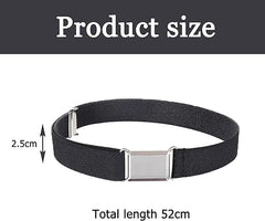 Gunwon 1Pcs Black Kids Belt Kids Belt,Kids Adjustable Elastic Belt Kids Elastic Stretch Belts with Hook and Loop Buckle Elastic Magnetic Belt Elastic, Jeans Great Suitable for Play and Travel - Kids Belt - British D'sire