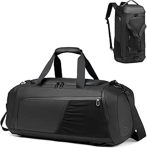 Gym Sports Bag for Men,40L Waterproof Gym Duffle Bag with Shoes Compartment and Wet Pocket,Travel Duffel Bag with Shoulder Strap and Backpack Function - Gym Bags - British D'sire