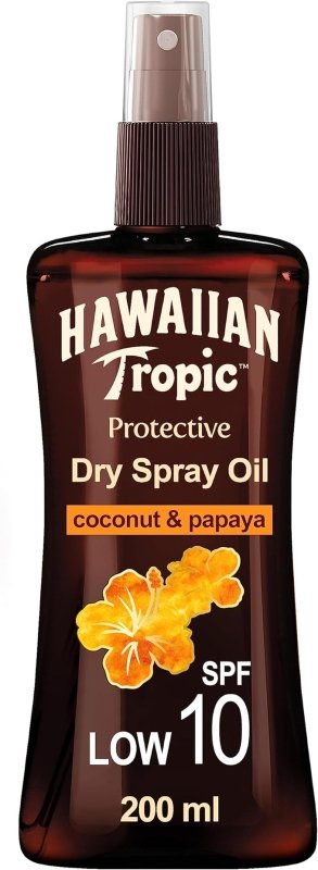 HAWAIIAN TROPIC - Protective Dry Oil Spray SPF 10 | with Coconut and Papaya | 200ml - British D'sire