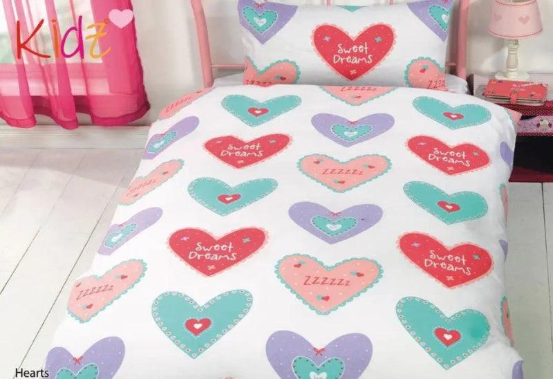 Hearts Kids Bedding Duvet Quilt Cover Set - Home, Furniture & DIY:Bedding:Bedding Sets & Duvet Covers - British D'sire