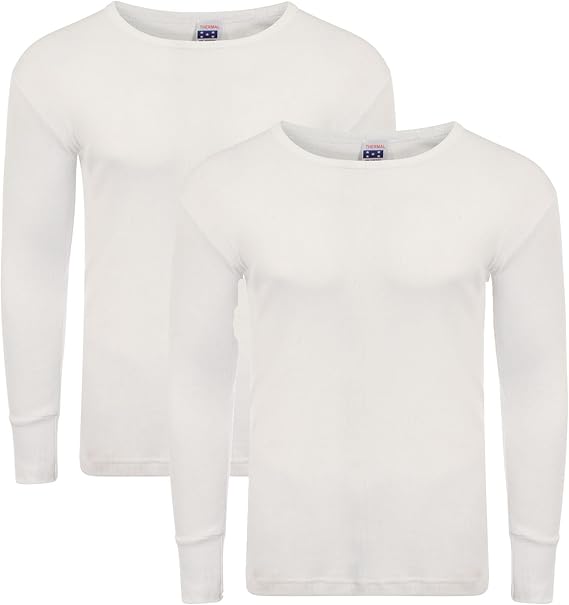 Heatwave® Pack of 2 Men's Thermal Long Sleeve Top, Warm Underwear Baselayer - Men's T-Shirts & Shirts - British D'sire