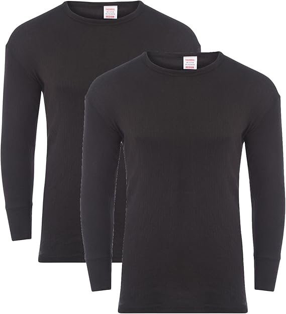 Heatwave® Pack of 2 Men's Thermal Long Sleeve Top, Warm Underwear Baselayer - Men's T-Shirts & Shirts - British D'sire