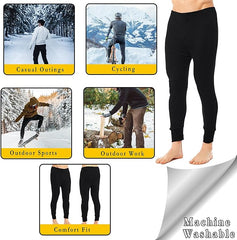 Heatwave® Pack of 2 Men's Thermal Trousers Long Johns Warm Underwear Baselayer, S M L XL XXL Thermals - Thermal Bottoms - British D'sire